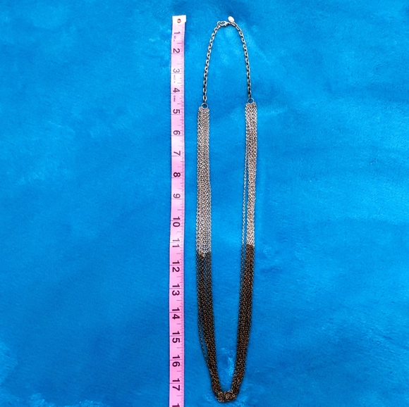 Multi strand necklace silver brass - Picture 3 of 3